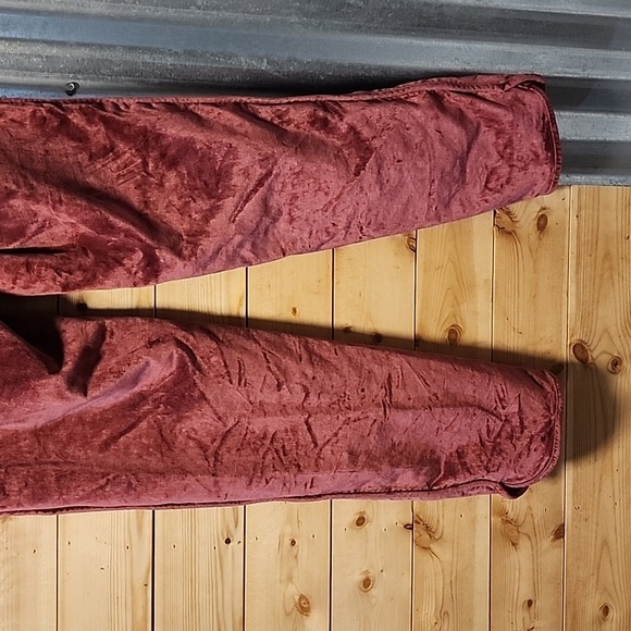 Madewell velvet maroon pants size XXS - Picture 7 of 9